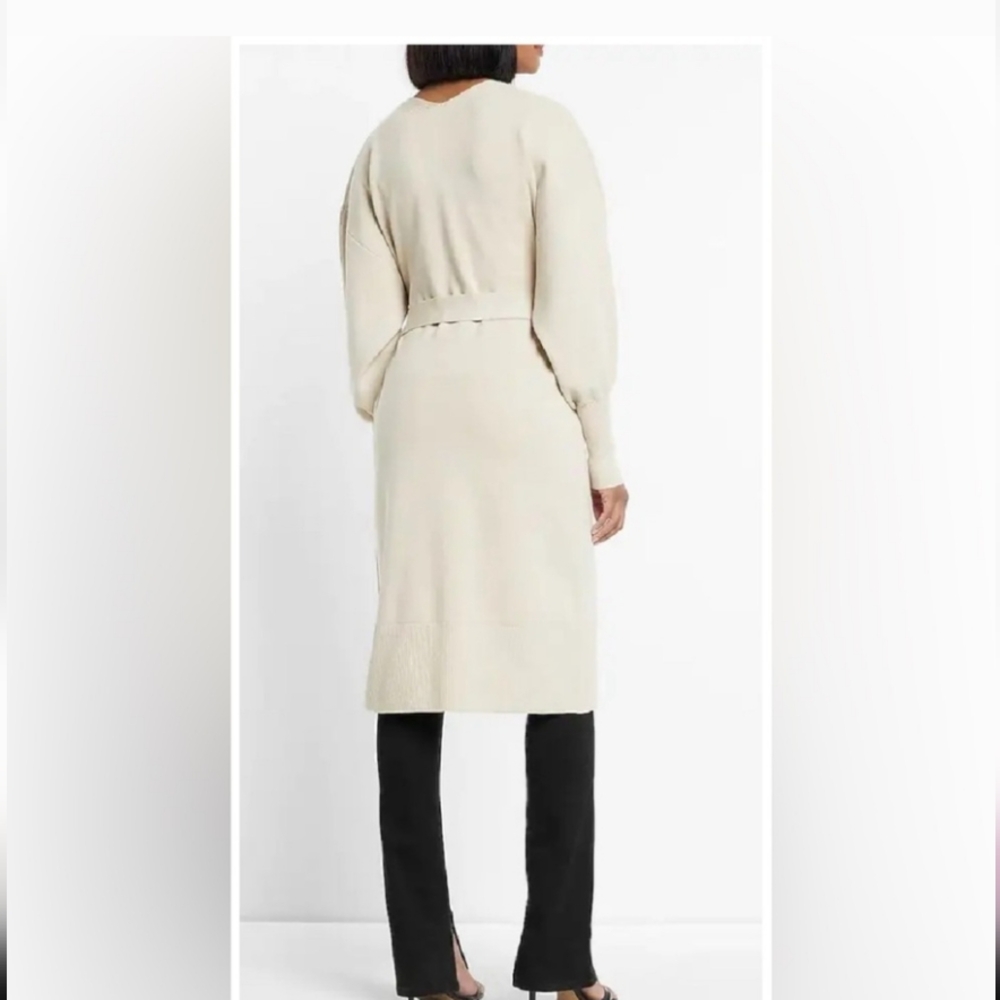 NWT Express Cream Belted Cardigan XS - Picture 3 of 9